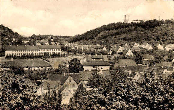 Ak Eckartsberga Burgenlandkreis, Gesamtansicht mit Burg
