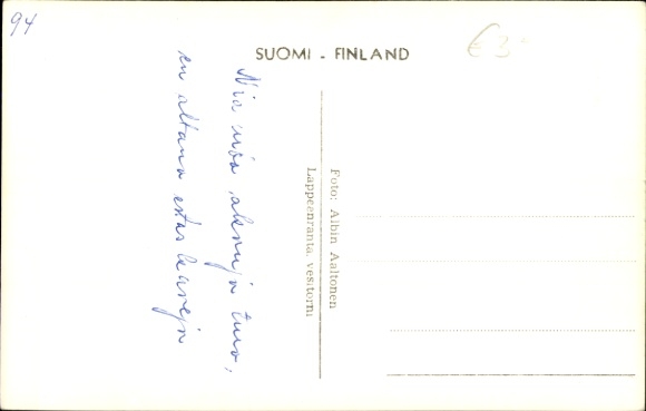 Postcard Finland, water tower