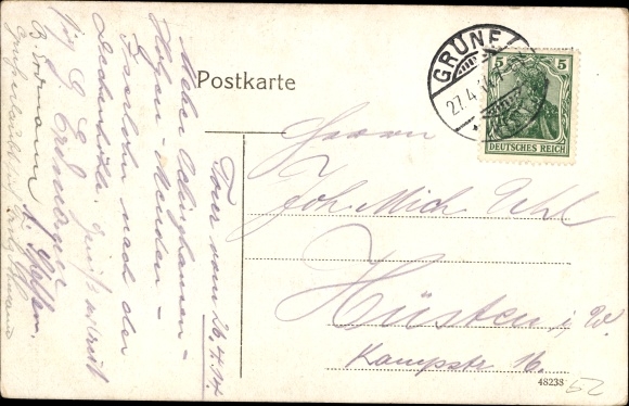 Postcard Iserlohn in the Märkisches Kreis, Dechen cave, interior view, royal hall, dwarf, organ grotto
