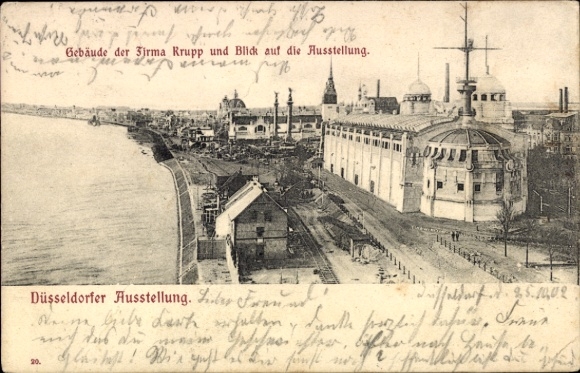 KP Düsseldorf am Rhein, Wystawa Przemysłowo-Handlowa 1902, budynek Krupp