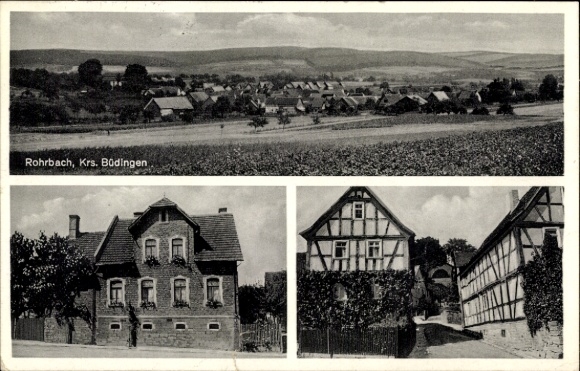 PC Rohrbach Büdingen in Hesse, general view, half-timbered houses