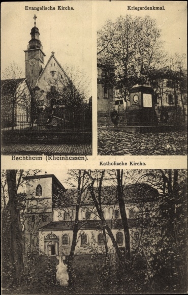 PC Bechtheim in Rheinhessen, Evang. Church, war memorial, Catholic Church