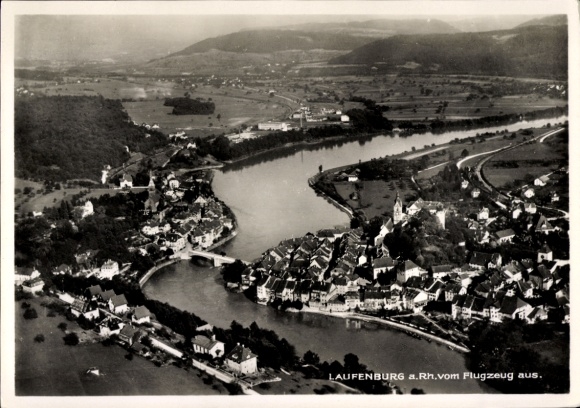 Ak Laufenburg am Hochrhein, Fliegeraufnahme