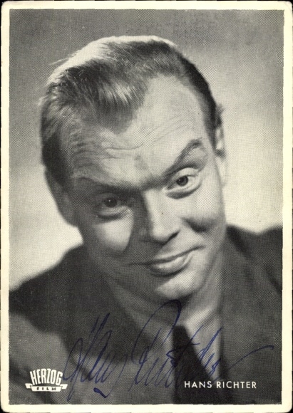 Ak Schauspieler Hans Richter, Portrait, Autogramm