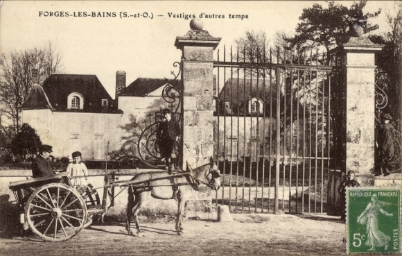 Ak Forges les Bains Essonne, Vestiges d'autres temps, Eselskarren