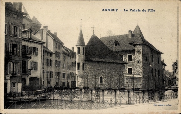 CPA Annecy Haute Savoie, Palais de la Ile