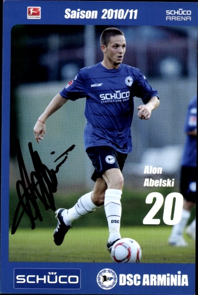 Autograph card footballer Alon Abelski, DSC Arminia Bielefeld, autograph