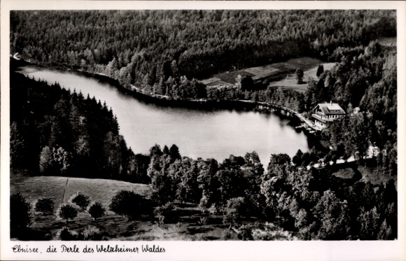 Ak Ebni Kaisersbach in Baden Württemberg, Ebnisee, Fliegeraufnahme