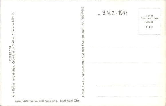 Postcard Bruckmühl in Upper Bavaria, aerial photograph