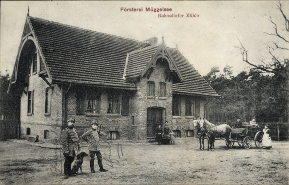 Postcard Berlin Köpenick Rahnsdorf, Müggelsee Forestry Office, Rahnsdorf Mill