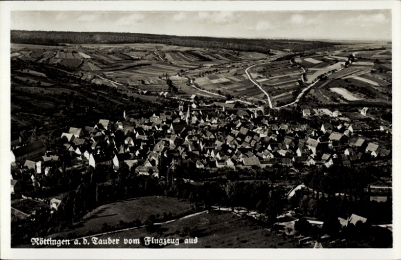 Ak Röttingen an der Tauber Unterfranken, Fliegeraufnahme