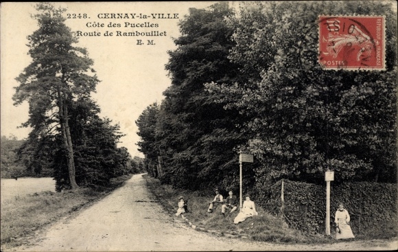 Postcard Cernay la Ville Yvelines, Route de Rambouillet
