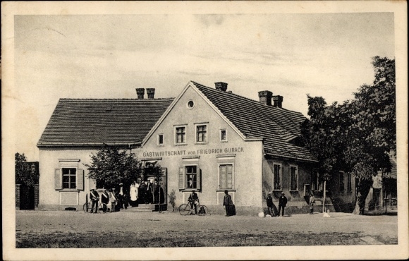 Postcard Golzow im Oderbruch, Friedrich Gurack's inn