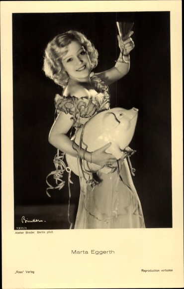 Ak actrice en operettezangeres Marta Eggerth, portret