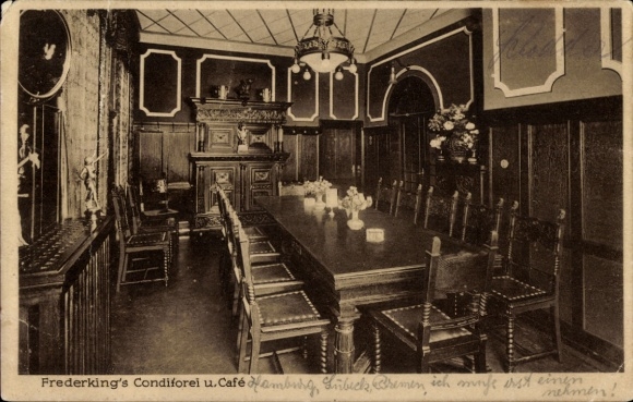Postcard Stolzenau an der Weser, Frederking's Confectionery and Cafe
