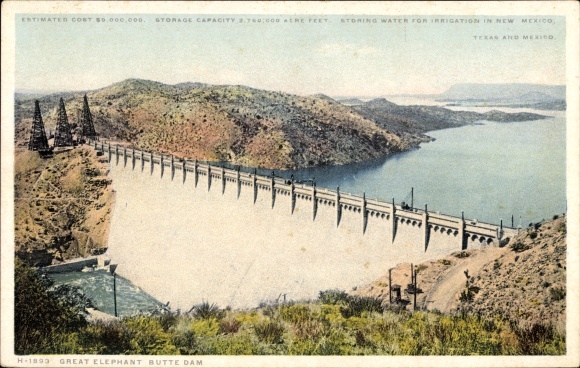 Ak New Mexico USA, Great Elephant Butte Dam