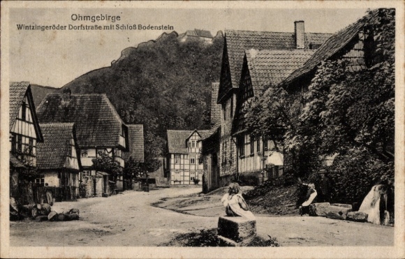 KP Wintzingerode Worbis w Eichsfeld w Turyngii, zamek Bodenstein, góry Ohm