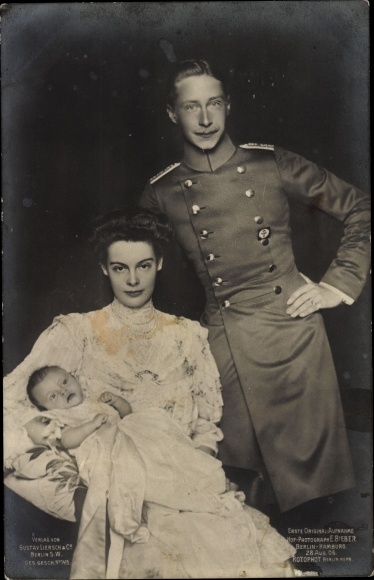 Postcard Crown Princess Cecilie of Prussia, Crown Prince Wilhelm of Prussia, son, Liersch 1415