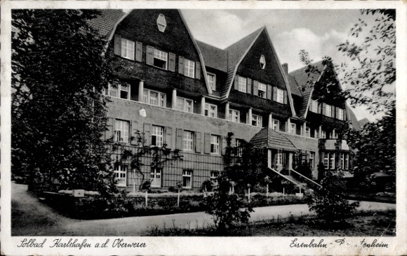 Postcard Bad Karlshafen on the Upper Weser Hesse, Railway Officials' Home