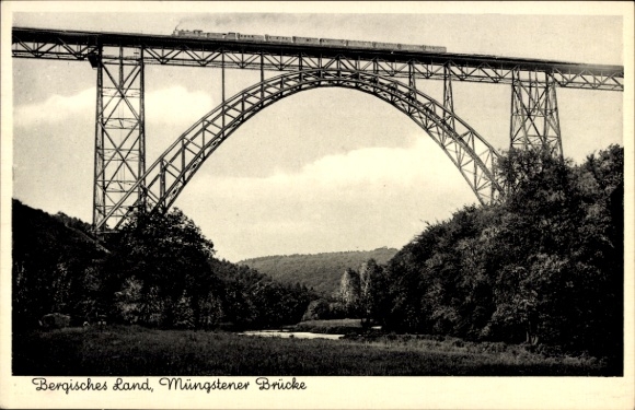 Postcard Müngsten an der Wupper Wuppertal, Müngsten Bridge