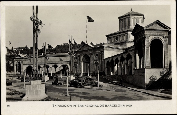 Postcard Exposicion Internacional de Barcelona 1929, Palacio de las Artes Graficas