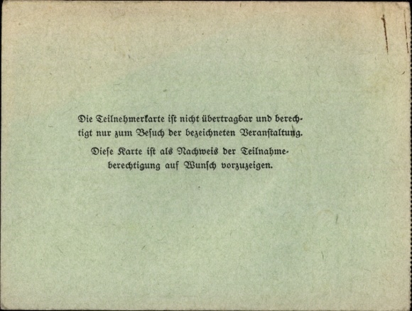 Postcard DAF German Labor Front, The German Vocational Training Center, Participant ID Card