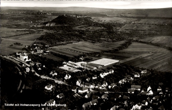 Postcard Tamm near Ludwigsburg, aerial photograph