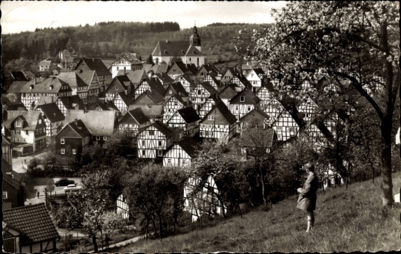 Ansichtkaart Freudenberg in Noordrijn-Westfalen, totaaloverzicht
