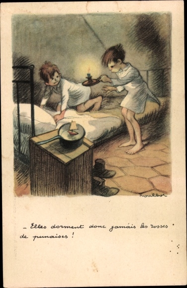 Artist Postcard Poulbot, Francisque, So They Never Sleep, Bedbugs