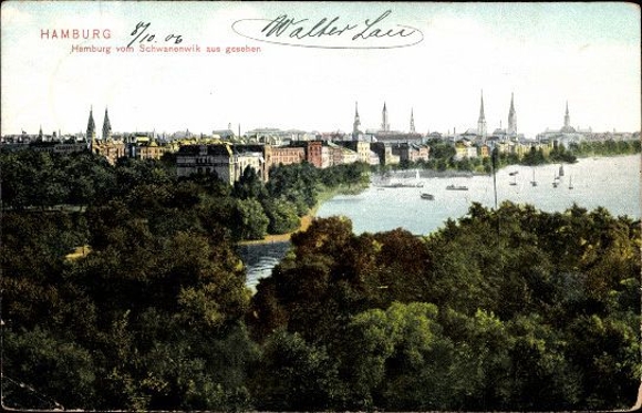 10 alte Ansichtskarten Hamburg, diverse Ansichten