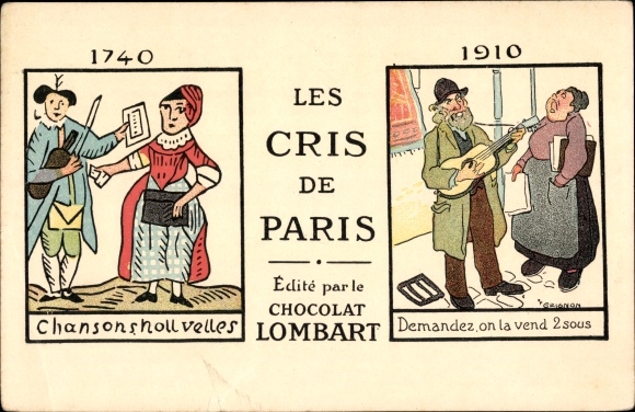 Artist PC Les Cris de Paris, Chocolat Lombart, advertisement