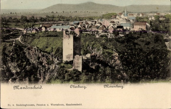 Ak Manderscheid in der Eifel,  Oberburg, Mosenberg,  Ruine, 