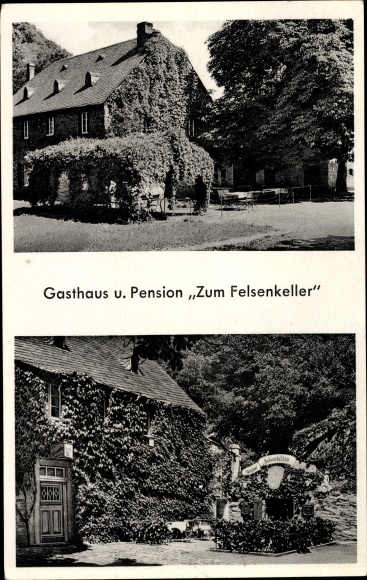 Ak Moselkern an der Mosel, Gasthaus Pension Zum Felsenkeller, Inh. Ww. Sewenig
