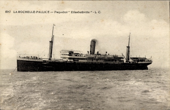 Ak Dampfer Elisabethville, Belgian Line