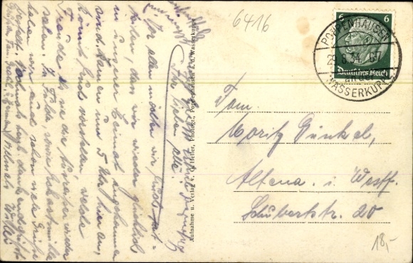 Postcard Poppenhausen at the Wasserkuppe Rhön, general view