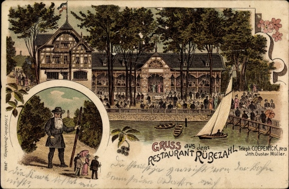 litho Berlin Köpenick, Restaurant Rübezahl aan de Müggelsee