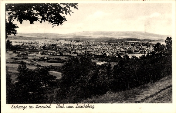 KP Eschwege na Werra Hessen, widok z Leuchtberg