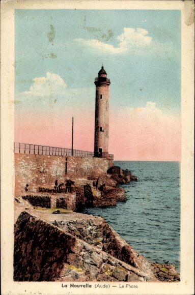 Postcard La Nouvelle Aude, lighthouse