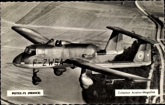 Postcard Potez 75, observation aircraft