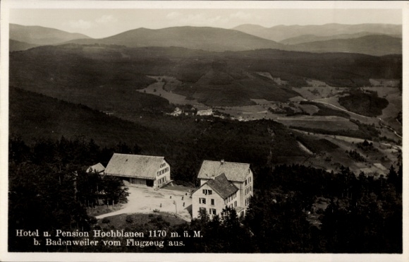 Ak Badenweiler,Fliegeraufnahme,Hotel,Pension Hochblauen