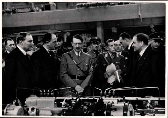 Sammelbild Adolf Hitler, Autoausstellung 1935 Berlin, Sammelwerk Nr. 15 Bild 86