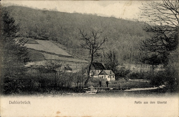 Postcard Dahlerbrück Schalksmühle in Sauerland, Gloertal, Glörtal, half-timbered house
