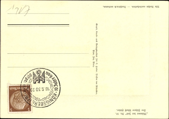 Postcard Führer and Reich Chancellor Adolf Hitler, portrait, Men of the Time No. 91