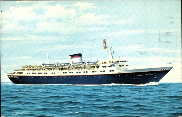 Artist Ak-stoomboot MS Stella Oceanis van de Bergen Line