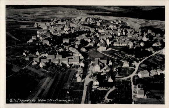 Ak Bitz Schwäbische Alb Württemberg, Fliegeraufnahme