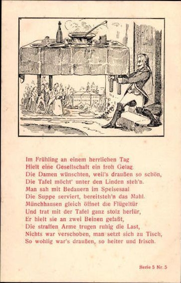 5 Postcard Münchhausen Series 5, 1-5