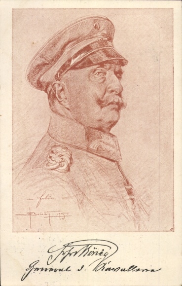 Künstler Ak Führer des Landwehrkorps Götz Freiherr von König