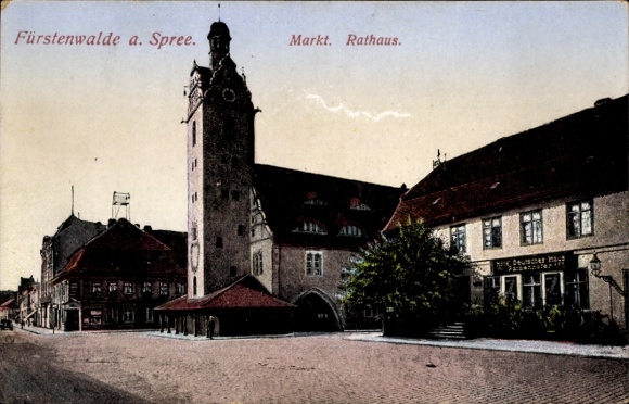 Postcard Fürstenwalde an der Spree, Market, Town Hall