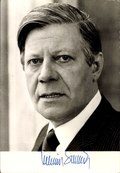 Postcard Helmut Schmidt, Federal Chancellor, SPD, portrait