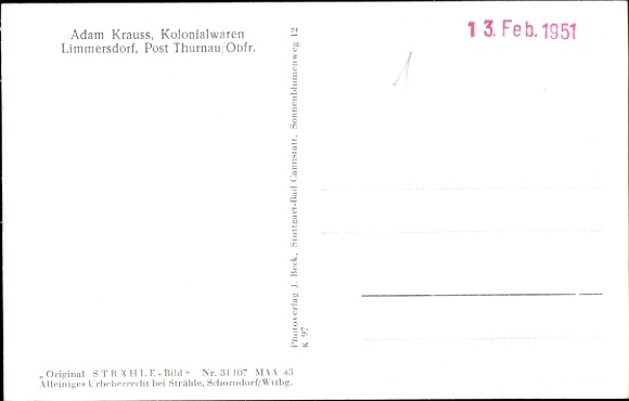 Postcard Limmersdorf Thurnau in Upper Franconia, aerial photograph